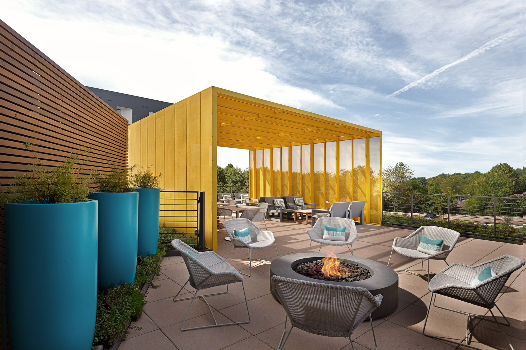 Uptown Fire Pit Fayetteville Arkansas Commercial Architecture